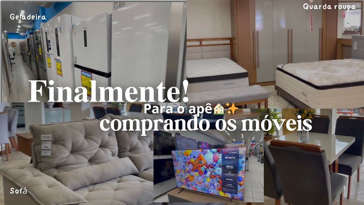 COMPRANDO OS M&Oacute;VEIS PARA O APARTAMENTO ✨