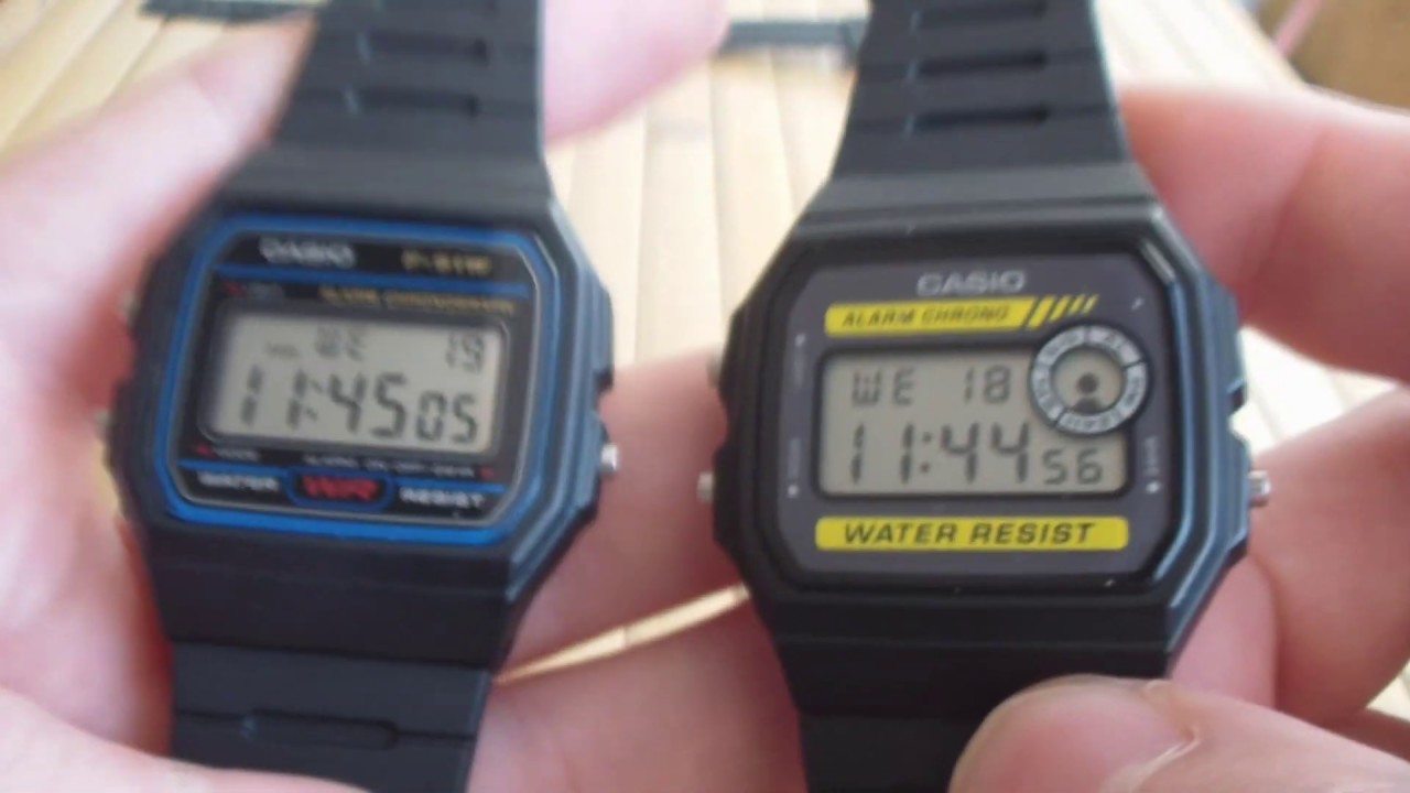 Дешевые Casio F-91,  W-59, F-105, F-94 обзор и сравнение