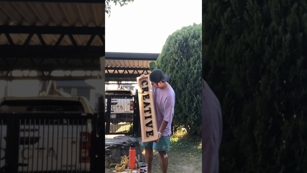 DIY 🔨  #creative #sign #signage #signboard #artsandcrafts #lightitup #hidden #talent 😂