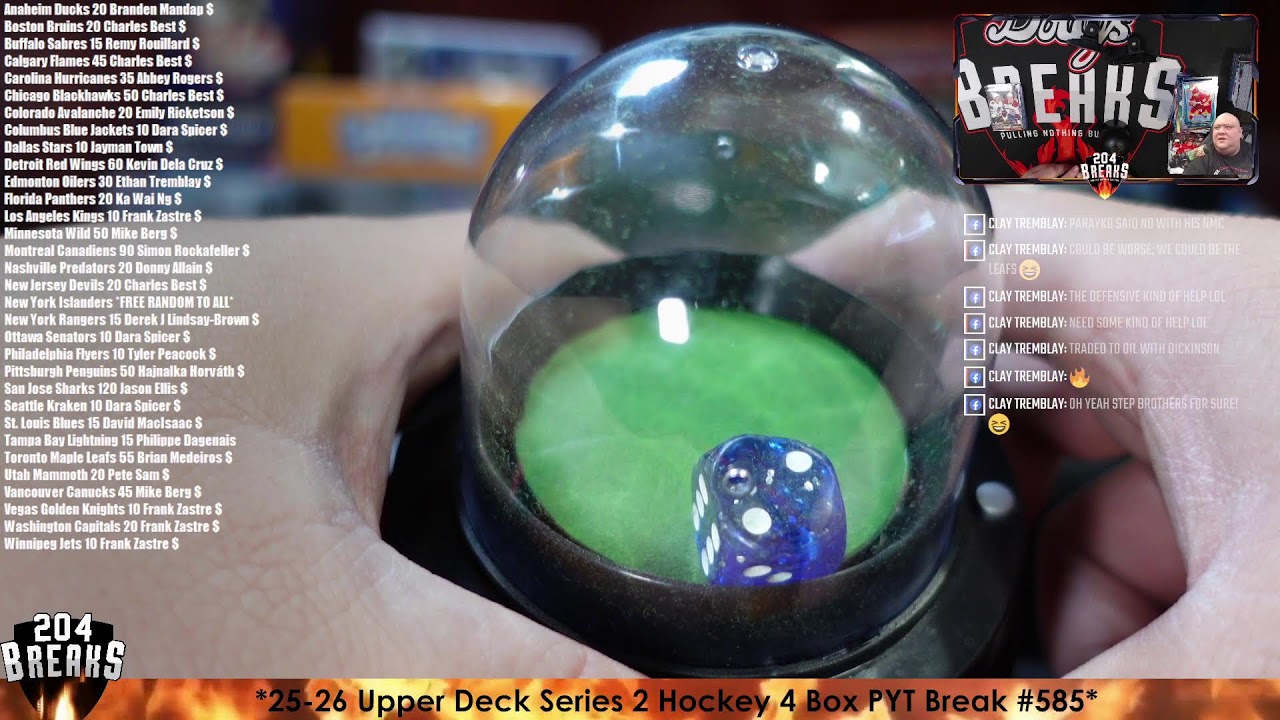 *25-26 Upper Deck Series 2 Hockey 4 Box PYT Break #585* [Mar 5 2026]