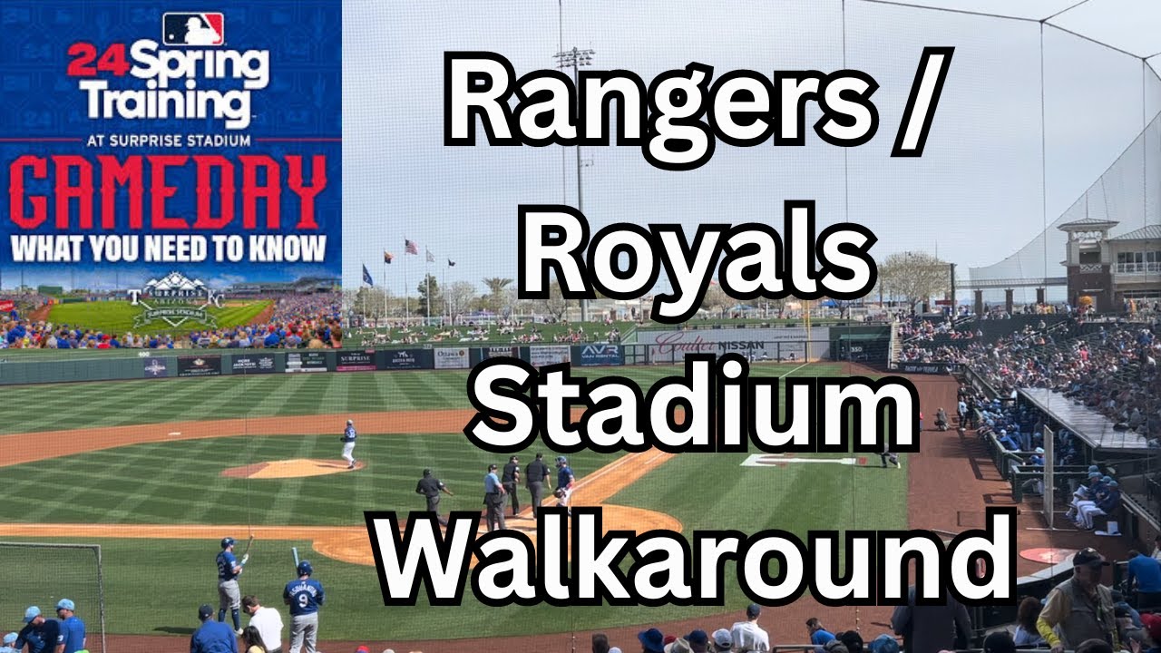New Spring Training Stadium Tour - Surprise Stadium Day Texas Rangers & Kansas City Royals Baseball