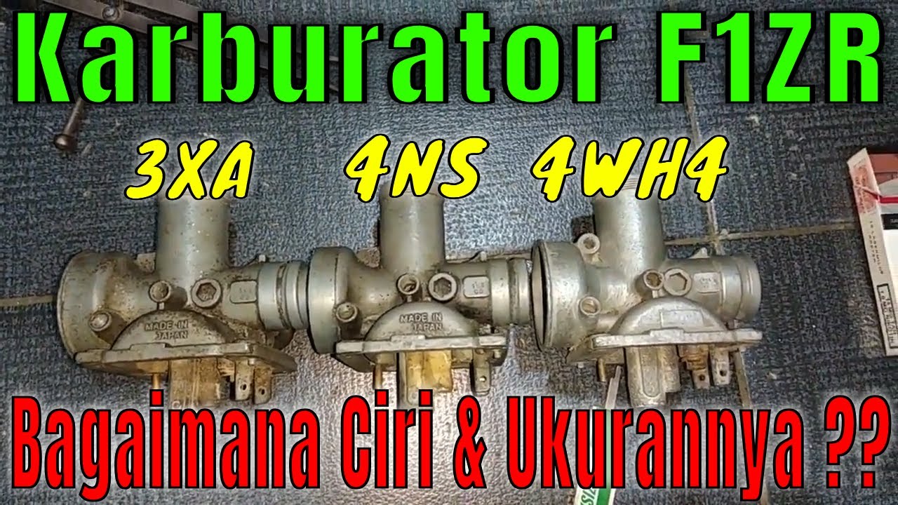 Characteristics and Sizes of Yamaha F1ZR Carburetors