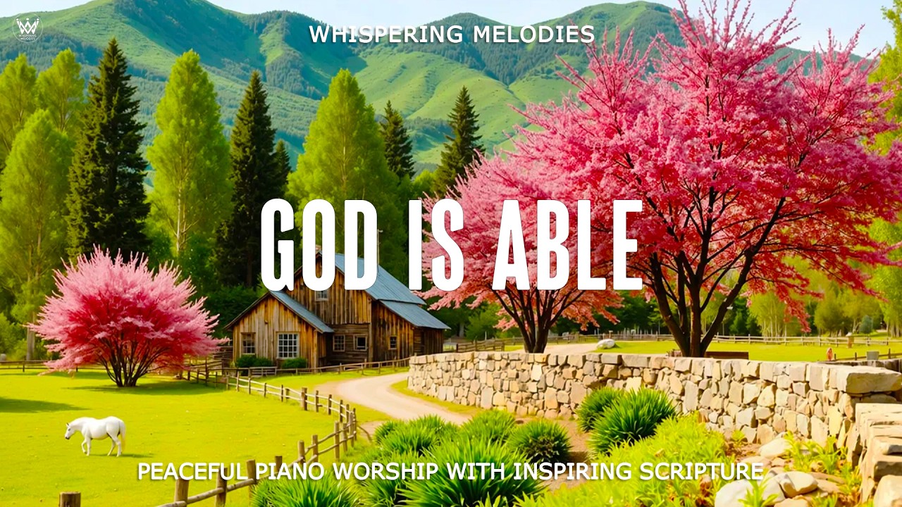 GOD IS ABLE | Beautiful Piano Worship with Inspiring Scriptures & Blooming Spring Scenes