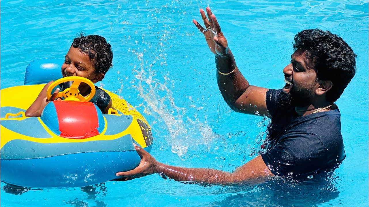 Testing Amazon Swimming Tube for Kids😱 Isaac in 5ft Swimming pool | CM♌️