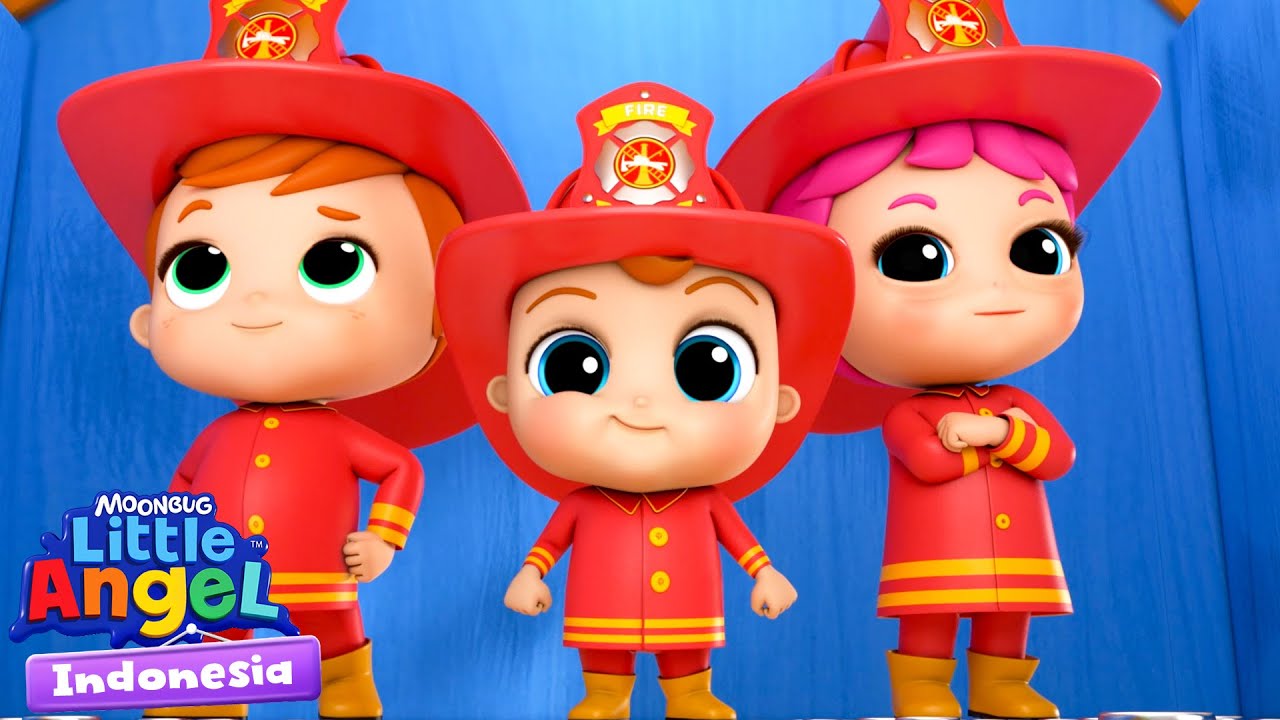 Jika Baby John Jadi Pemadam | Little Angel | Lagu Anak Favorit | Nursery Rhymes Indonesia