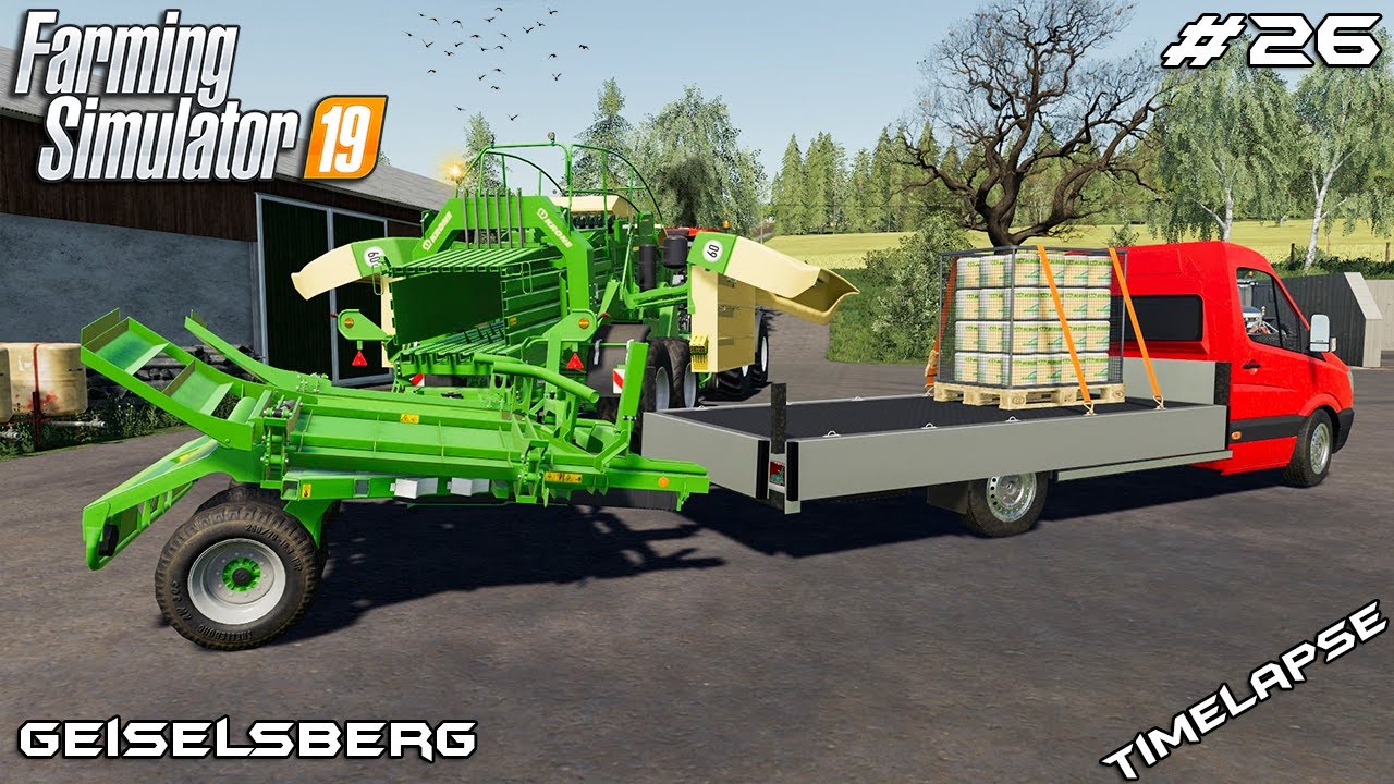 Baling hay with Krone BigPack 1290 | Animals on Geiselsberg | Farming Simulator 19 | Episode 26