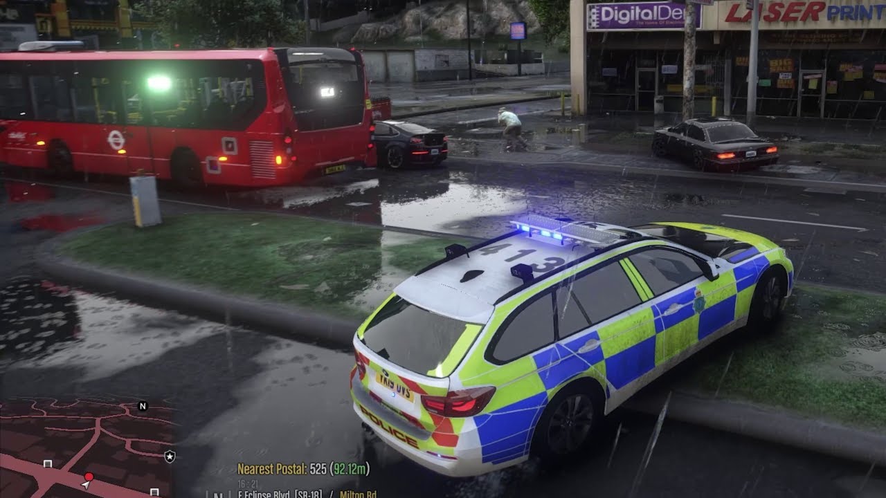 Merseyside Realistic Rain Patrol  - (GTA 5 UK Police LSPDFR Mod)