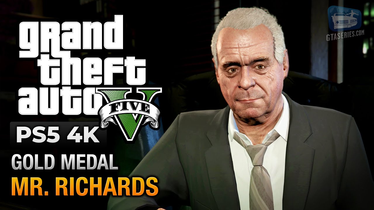 GTA 5 PS5 - Mission #42 - Mr. Richards [Gold Medal Guide - 4K 60fps]