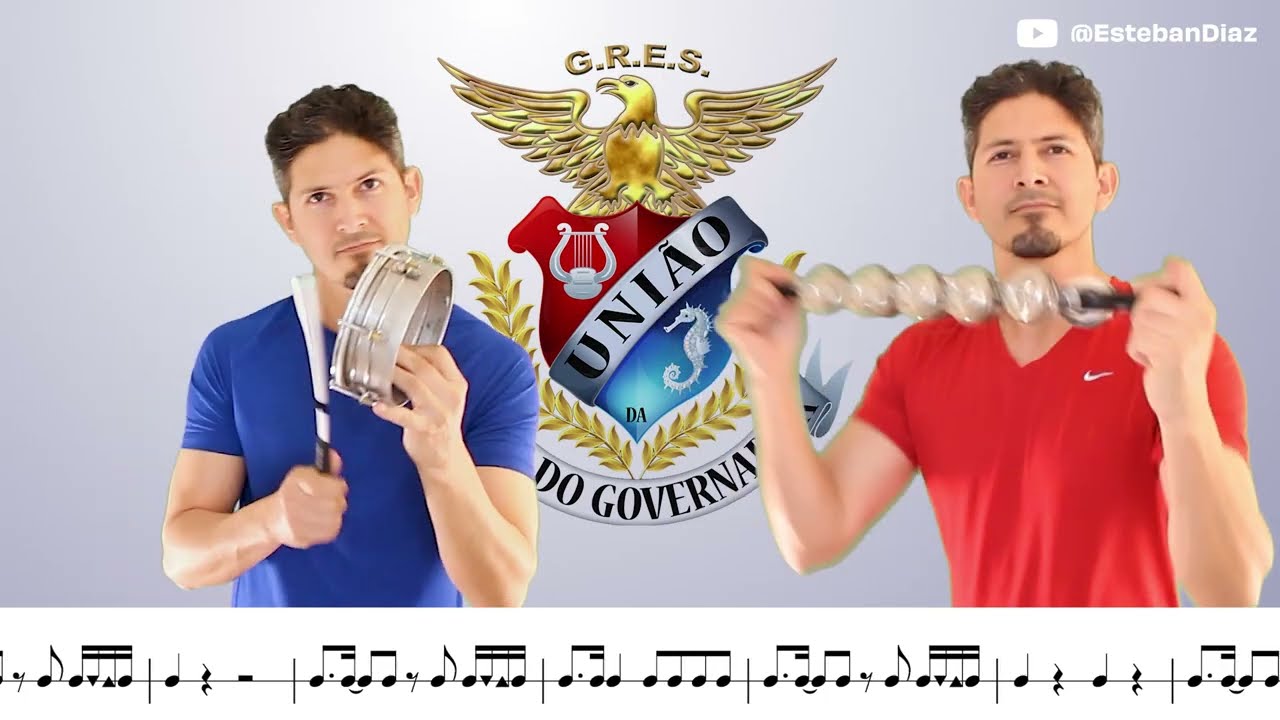 É Hoje - Tamborim e Chocalho com partitura