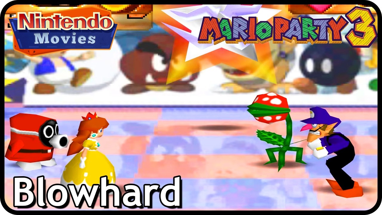 Mario Party 3 - Blowhard (2 Players, Waluigi vs Daisy)