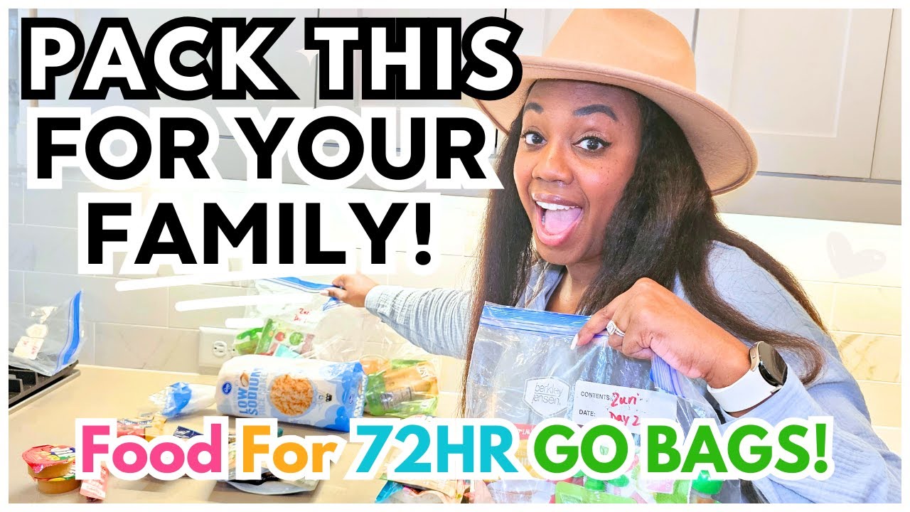 72-Hour Emergency Food Kit for Families| What We Packed  in our GO BAGS for 3 Adults & 2 Kids