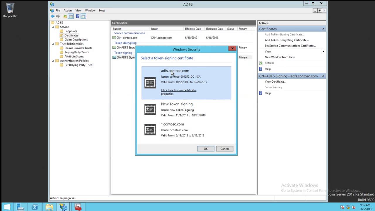 ADFS - Updating Certificates