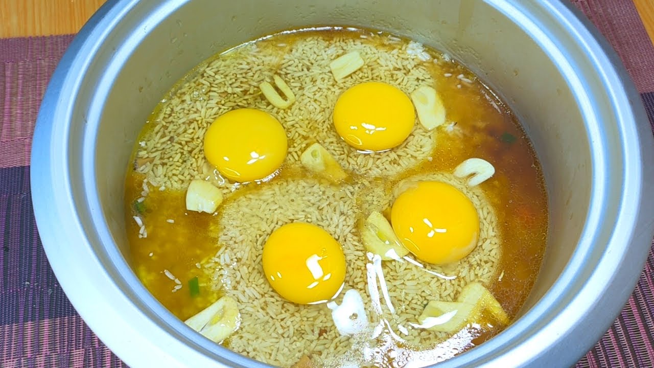 Sinaing na may itlog,sobrang sarap! May kanin kana may ulam ka pa!