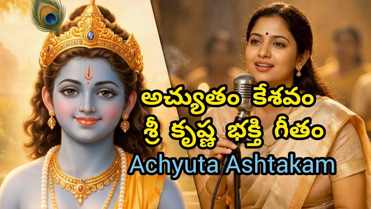 అచ్యుతం కేశవం పూర్తి భజన | Achyut Ashtakam Full Song | శ్రీ కృష్ణ భక్తి గీతం #krishna #music #bhakti