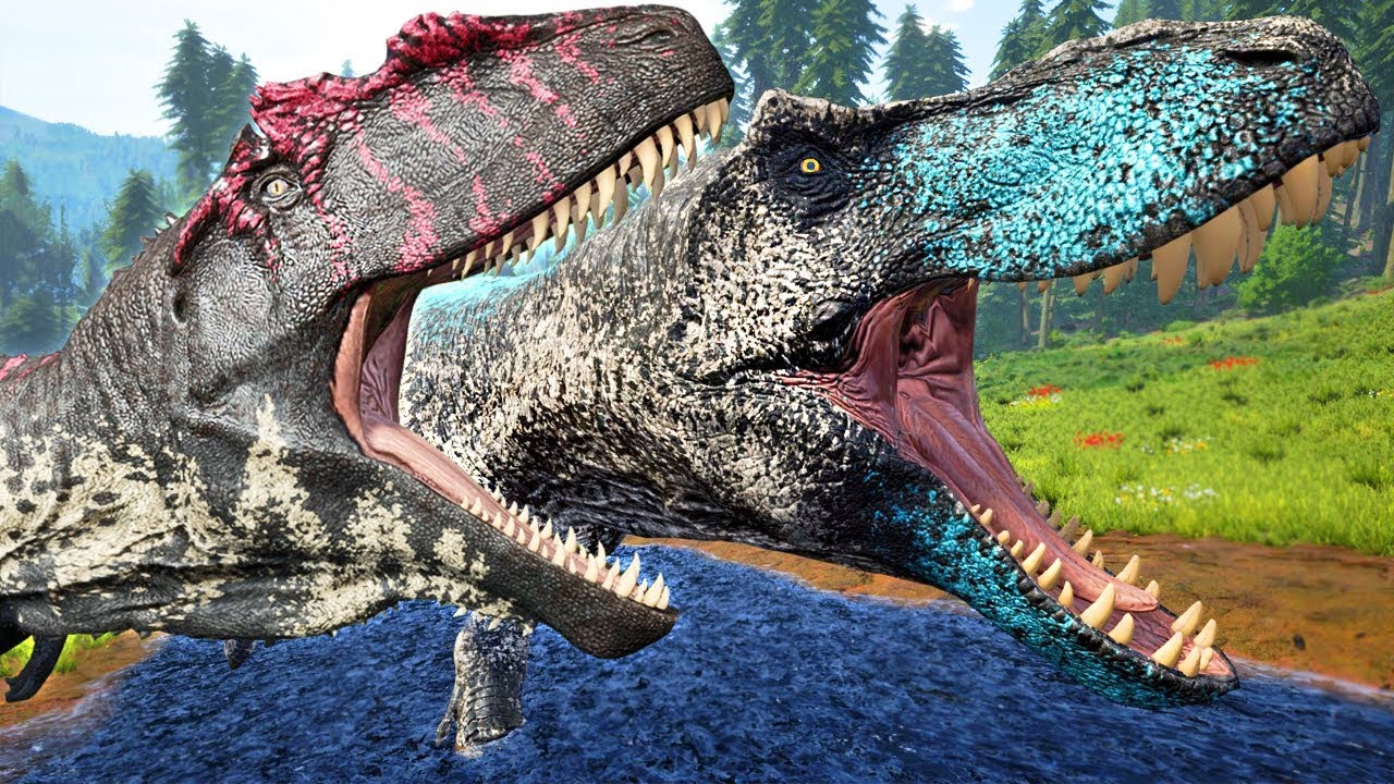 Dupla Caçadora, T Rex e Giga! SPINOSAURUS SALVADOR | The Isle | (PT/BR) ft. Entre Irmãos e Games
