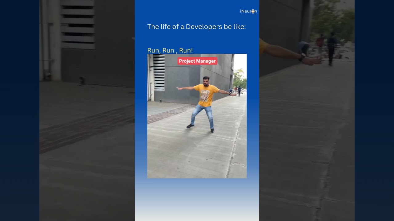 Deadline and Manager both are ahead after the weekend!! #ineuron #shorts #developer