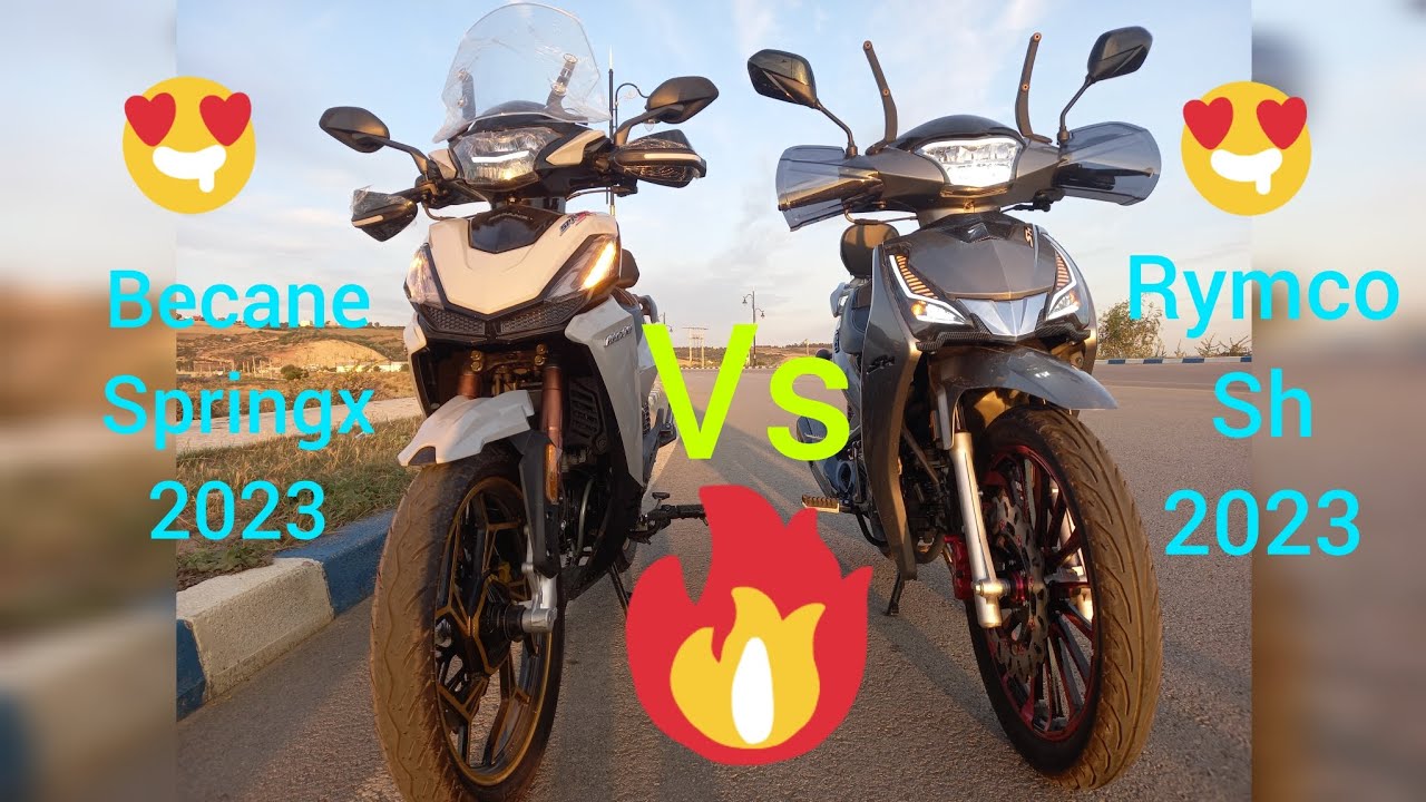 المقارنة بين🔥rymco sh🔥و🔥becane springx🏍🤩💯+فيدونج الأول دالحبيبة الطويلة😉😂