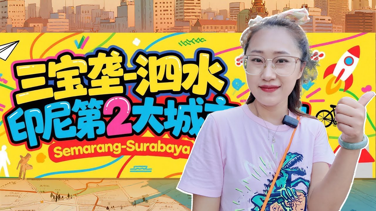 🇮🇩印尼三宝垄 出发🚂泗水 工业风火车直达 到泗水先去看科莫多龙幻再去屯军干街 连吃4碗SOTO，太值了