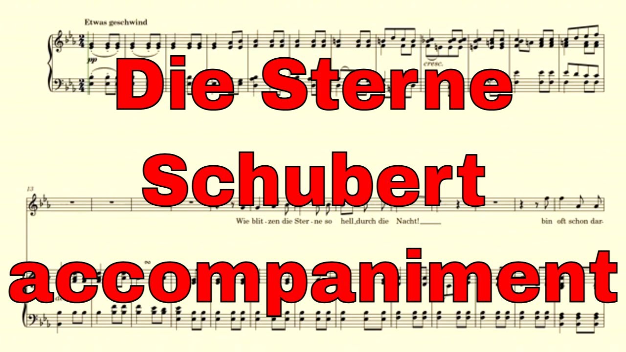 Die Sterne   Schubert   Eb major accompaniment