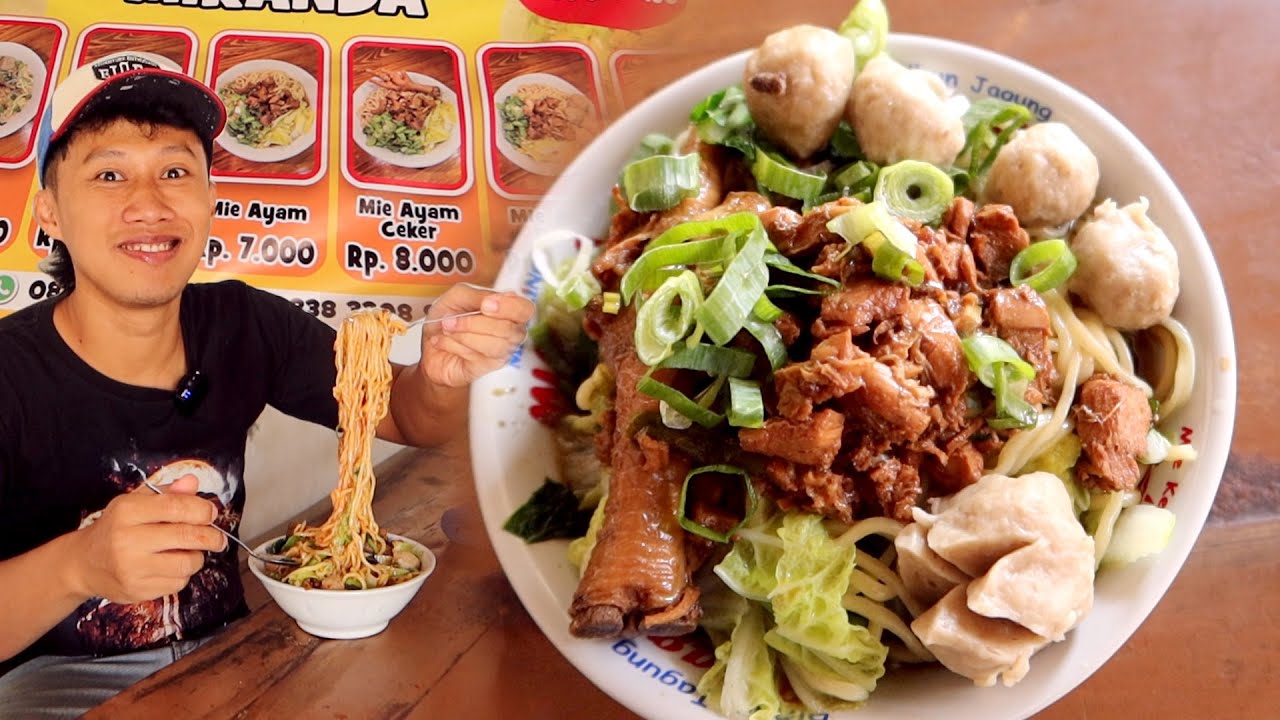 MIE AYAM BAKSO CEKER HANYA 10000 PORSI JUMBO SEMANGKOK FULL!!