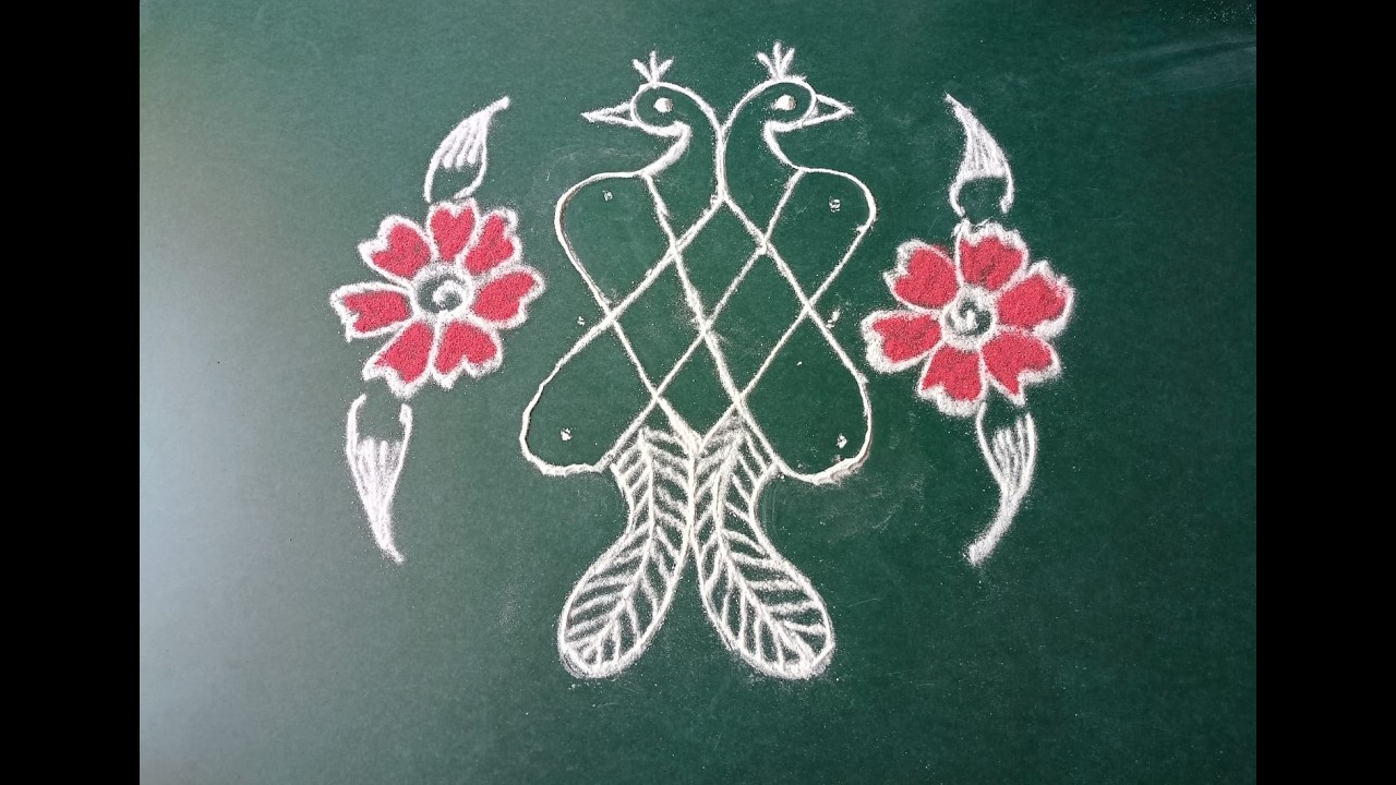 simple and easy rangoli design | everyday rangoli design | beautiful dot rangoli | latest rangoli
