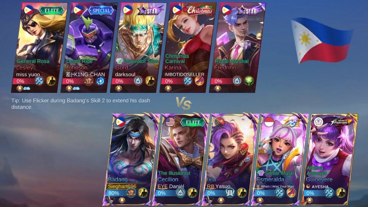 Mobile legends ranked match