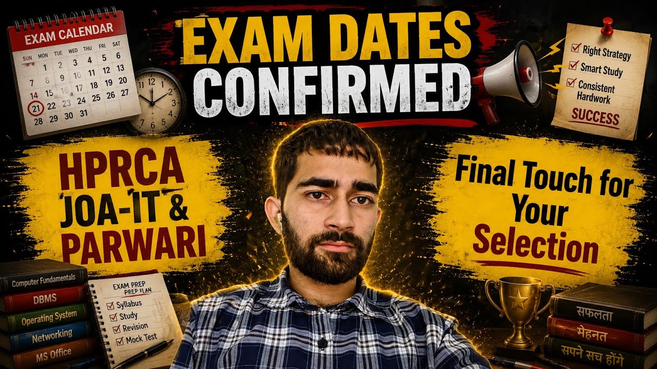 Confirmed exam of JOA IT and Patwari HPRCA | HP joait exam 2026 patwari exam 2026