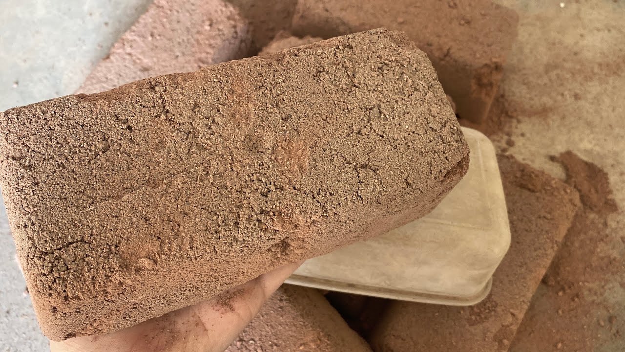 New video ❤️❤️❤️❤️Red concrete Dry floor crumbling ASMR 