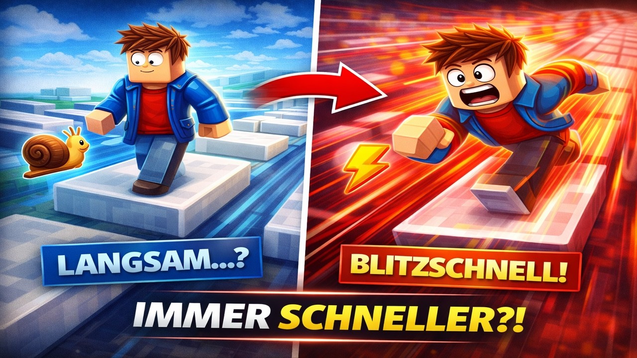 Roblox Challenge 😱 Jeder Schritt macht uns SCHNELLER?!