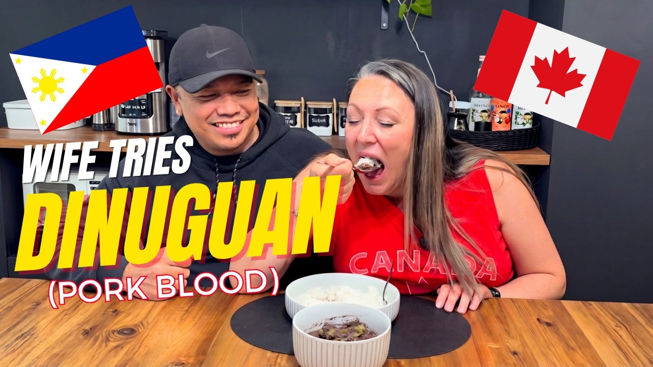 Dinuguan (Pork Blood Stew) Taste Challenge-Canadian Wife's Reaction #filipinofood #foodchallenge