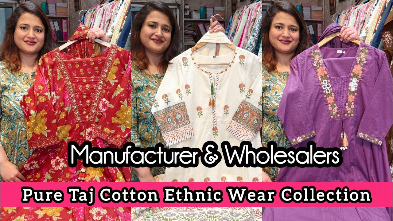 💞 Shringar House Of Fashion Brings Pure Taj Cotton Short - Long Kurtis, Midis and Suits Collection 💞