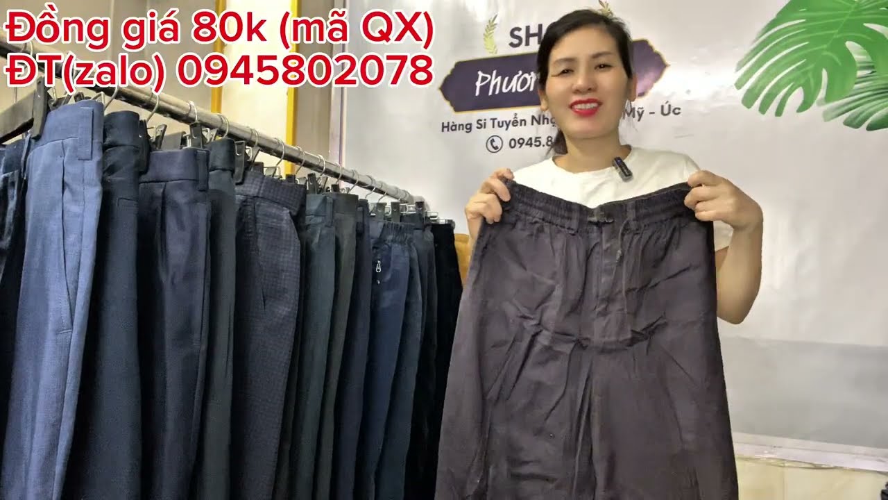 (27/2) XẢ QUẦN ÂU KAKI BÒ GIÓ TÚI HỘP NAM NỮ CẠP CHUN NHẬT ( 2 QUẦN MIỄN SHIP )