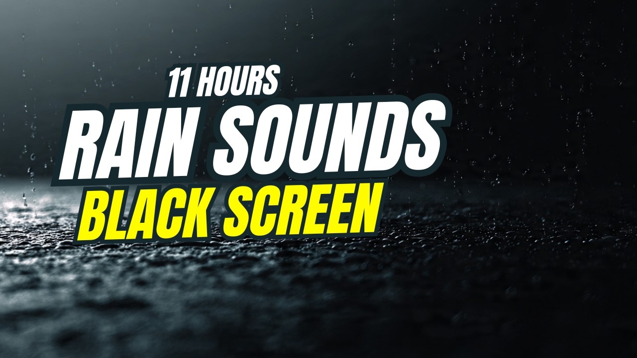 Rain Sounds for Insomnia | Black Screen | 11 Hours