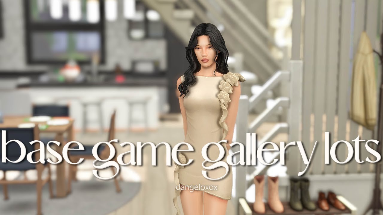 10 Aesthetic BASE GAME Gallery Lots For The Sims 4