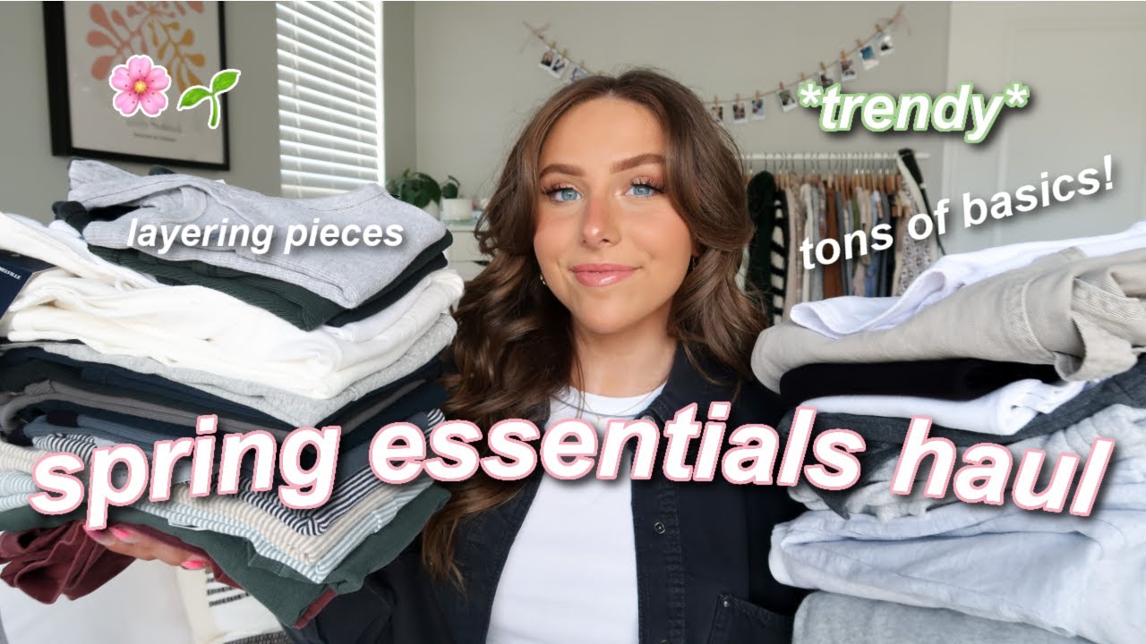 HUGE SPRING ESSENTIALS TRY ON CLOTHING HAUL 2022 | (everything I bought in california!) *trendy*