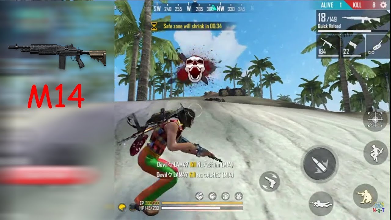 Why M14 is OP - Free Fire Rank Match