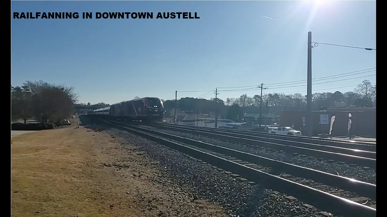 Railfanning in Downtown Austell (Ft. BNSF, NS, and Amtrak) 2-6-26