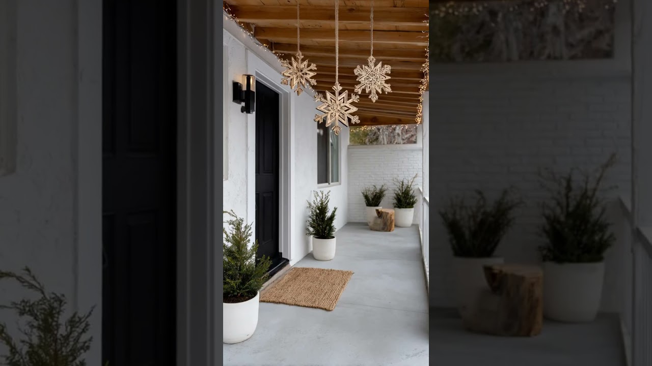 15 Minimalist Front Porch Christmas Decor Ideas for an Elegant Holiday Entry