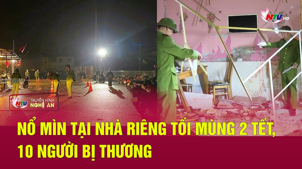 Nổ mìn tại nhà riêng tối mùng 2 Tết, 10 người bị thương