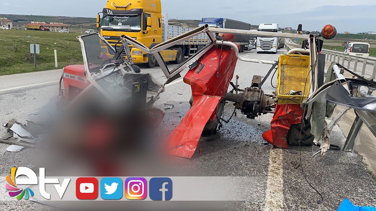KAZADA ORTADAN İKİYE BÖLÜNEN TRAKTÖRÜN SÜRÜCÜSÜ FECİ ŞEKİLDE CAN VERDİ