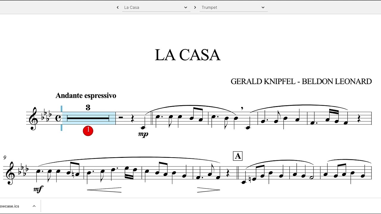 La Casa - Trumpet Solo Accompaniment