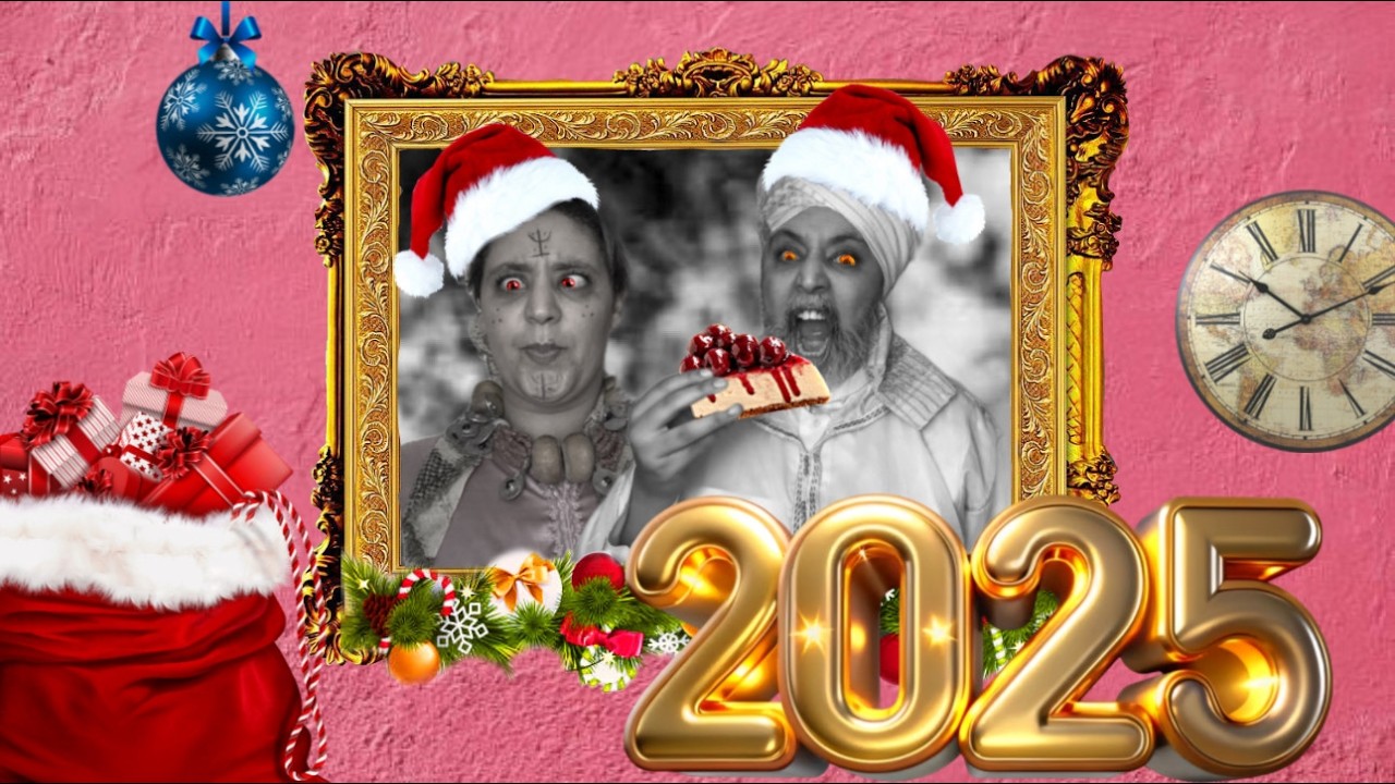 احتفلنا بالسنة الجديدة🎄🎅مع جدنا الجني👹