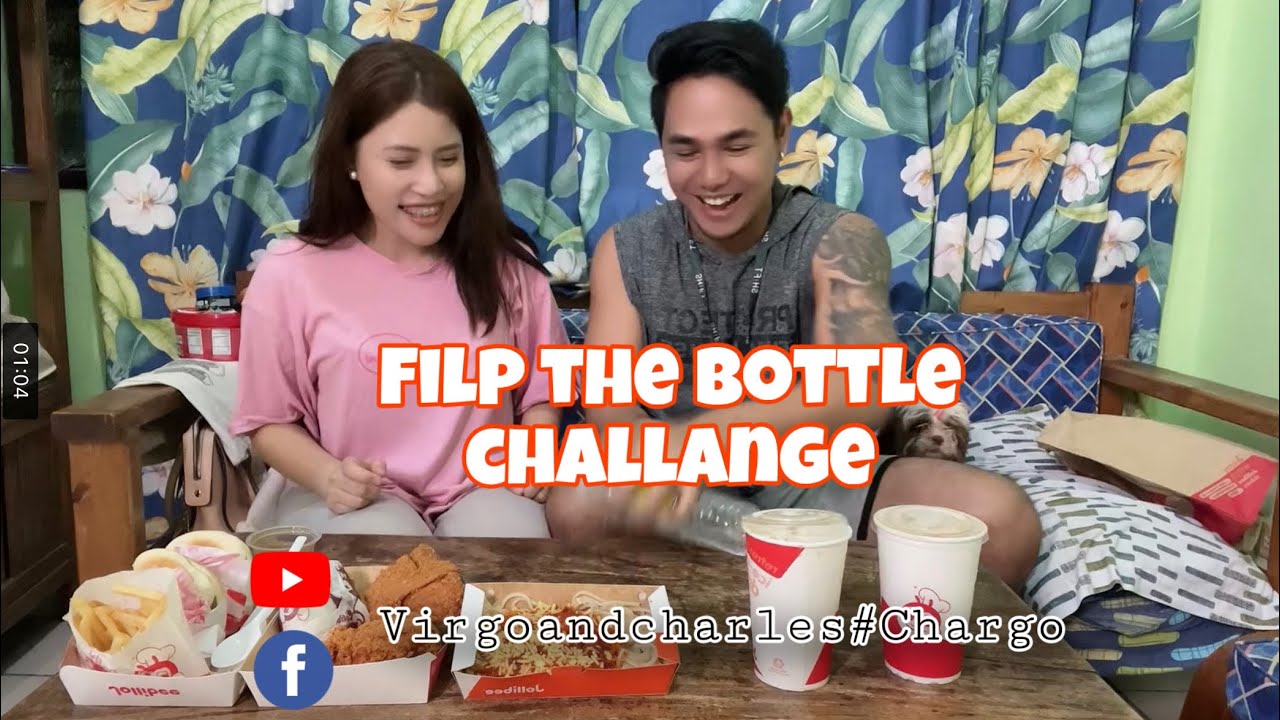 Flip the bottle challange 😂 #challange #couple #couplevlog #funny