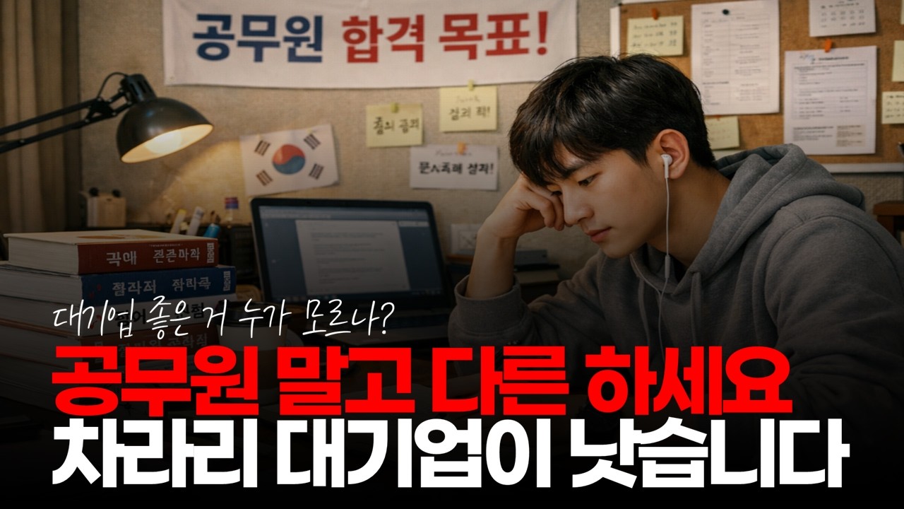 (※시청자댓글) 지금도 공무원 말고 다른 거 해도 됩니다. 민원 스트레스가 더 많습니다. 차라리 대기업이 낫습니다. #공무원시험 #공시준비 #9급공무원