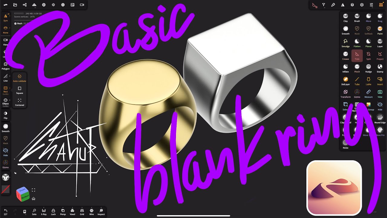 Basic Signet Rings in Nomad Sculpt | Jewelry Design Tutorial
