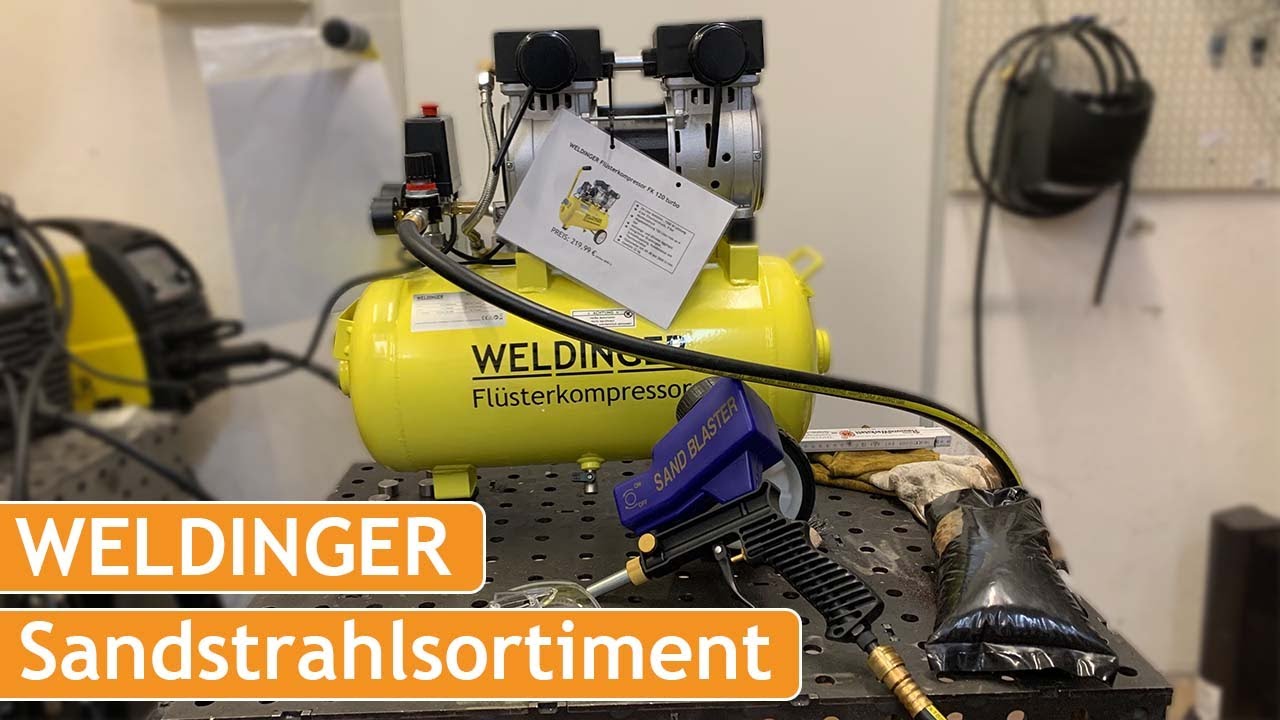 Sandstrahlen mit dem FK 120 Turbo von WELDINGER | Sandstrahlsortiment und was es zu beachten gibt