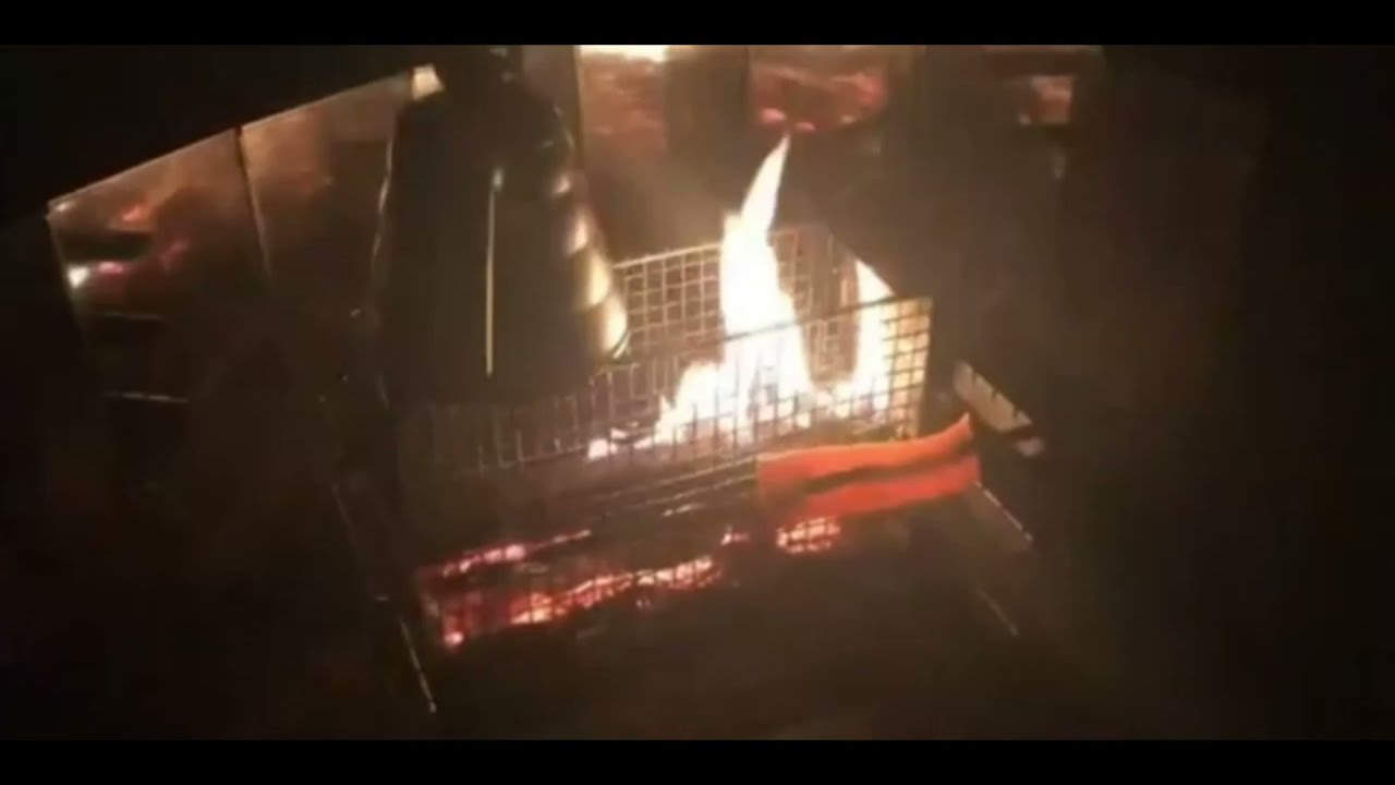 Camping barbecue grill in the form of a box.