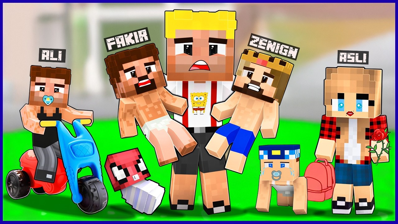 HERŞEY TERSİNE DÖNDÜ ZENİGN FAKİR BEBEK EFEKAN BABA OLDU 😂 - Minecraft