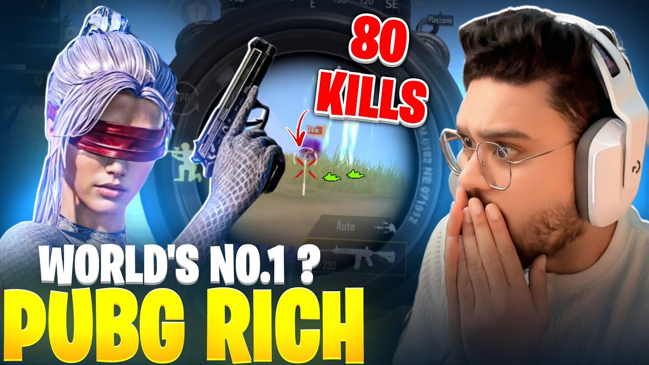 PUBG RICH NEW WORLD RECORD 😱 80 KILLS IN 20 Mins🔥Reaction @ThorGaming77 