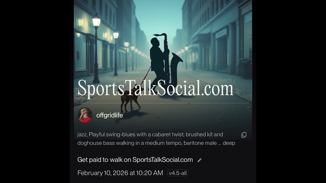 Get paid to walk on SportsTalkSocial.com 